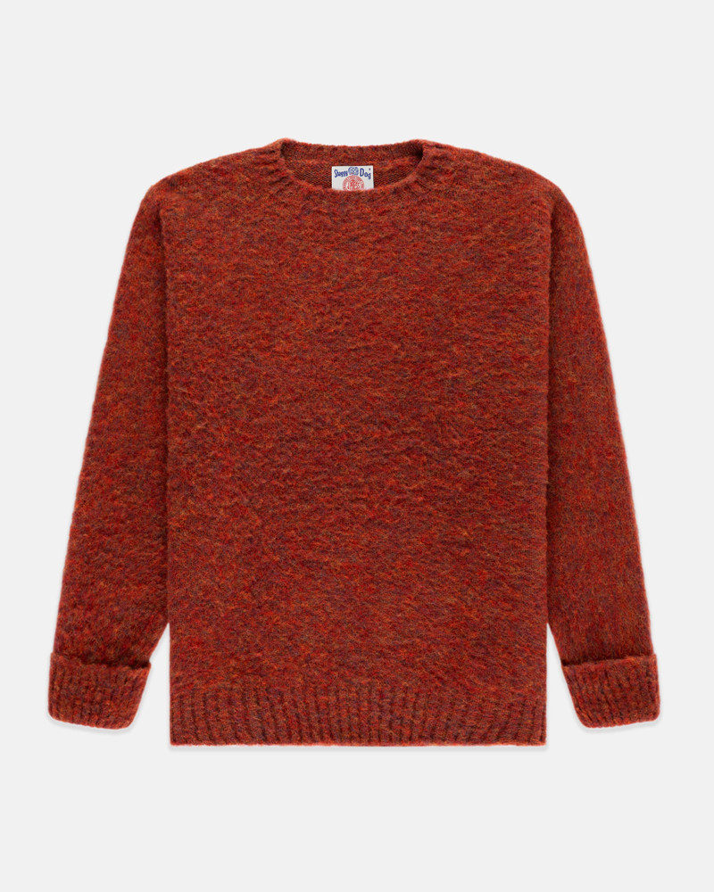 J. PRESS MADE-IN-SCOTLAND ORANGE MIX SHAGGY DOG SWEATER - CLASSIC FIT outlook