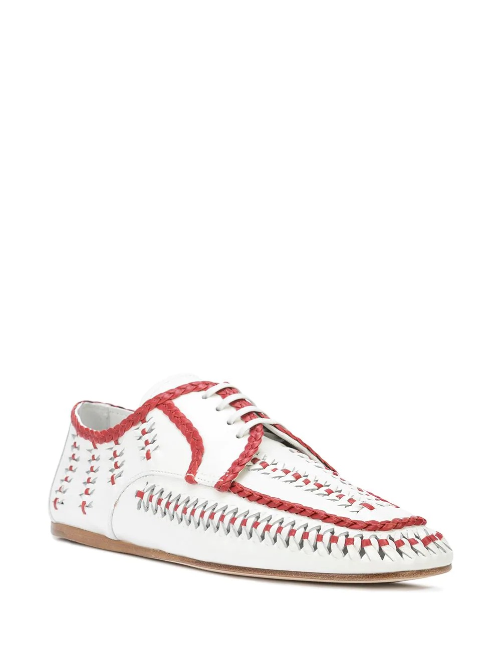 two-tone woven shoes - 2