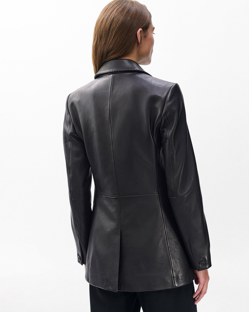 Ash Lamb Leather Blazer 6