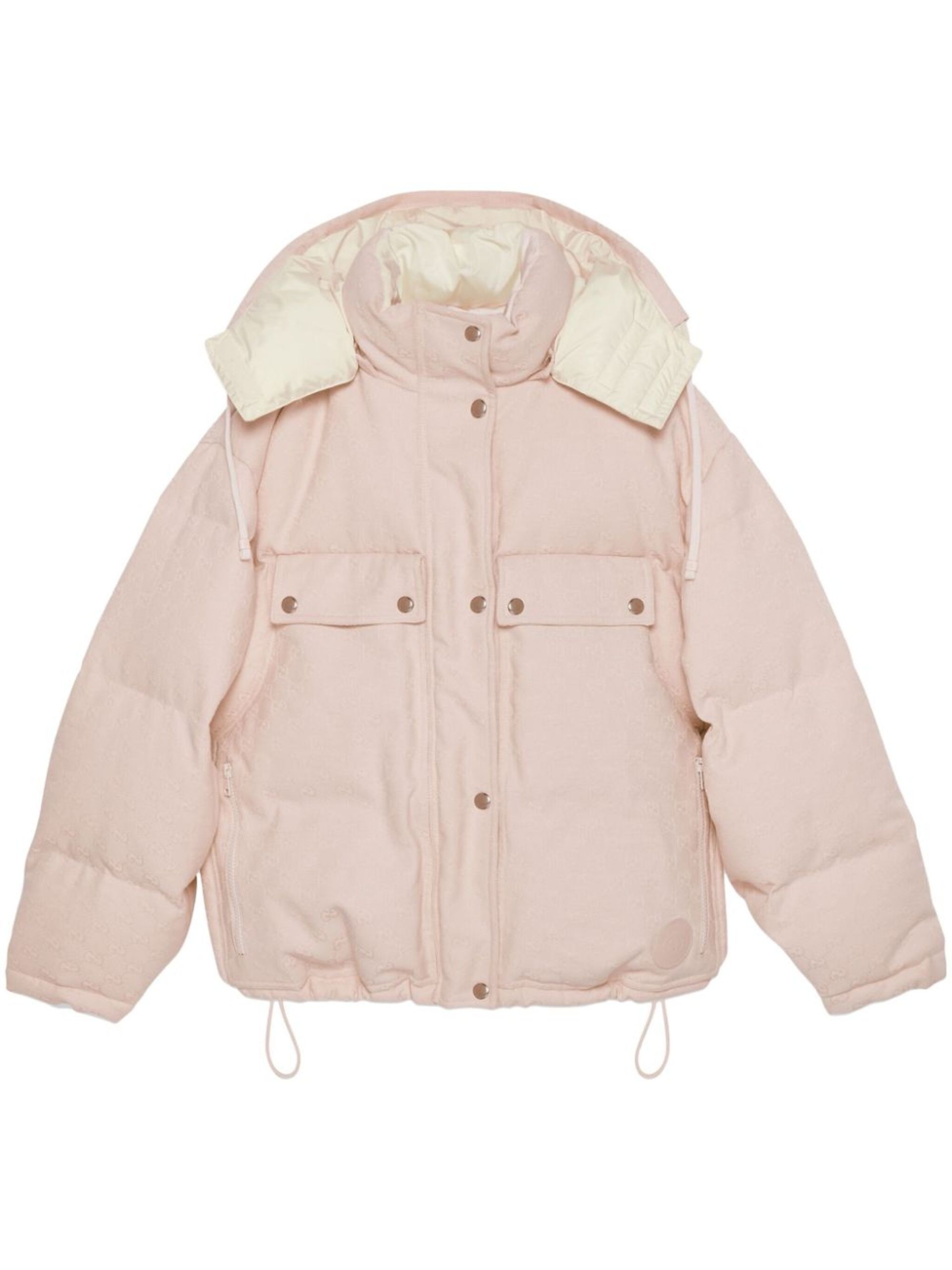 GUCCI Pink GG Canvas Puffer Jacket | brownsfashion | REVERSIBLE