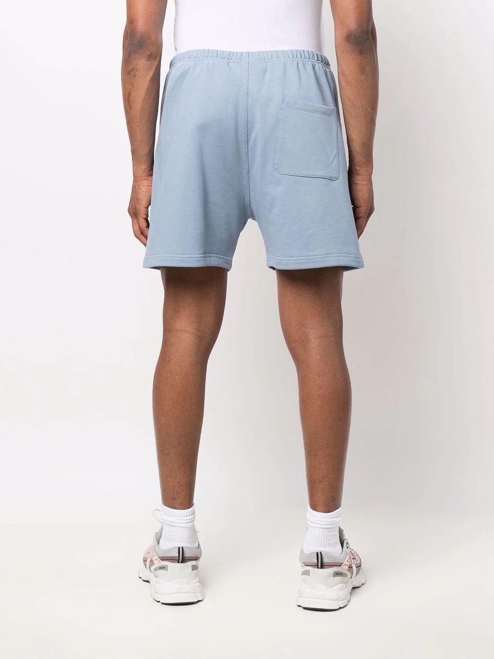 logo-patch cotton track shorts - 5