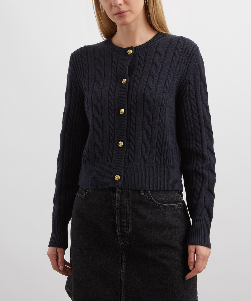 Barbour Elina Dark Navy Knitted Cardigan outlook
