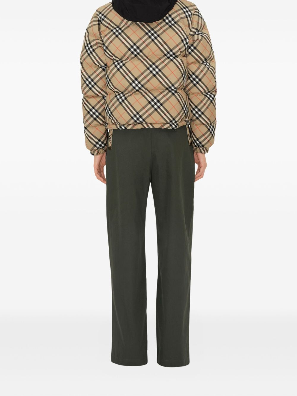 Vintage Check-pattern puffer jacket - 4