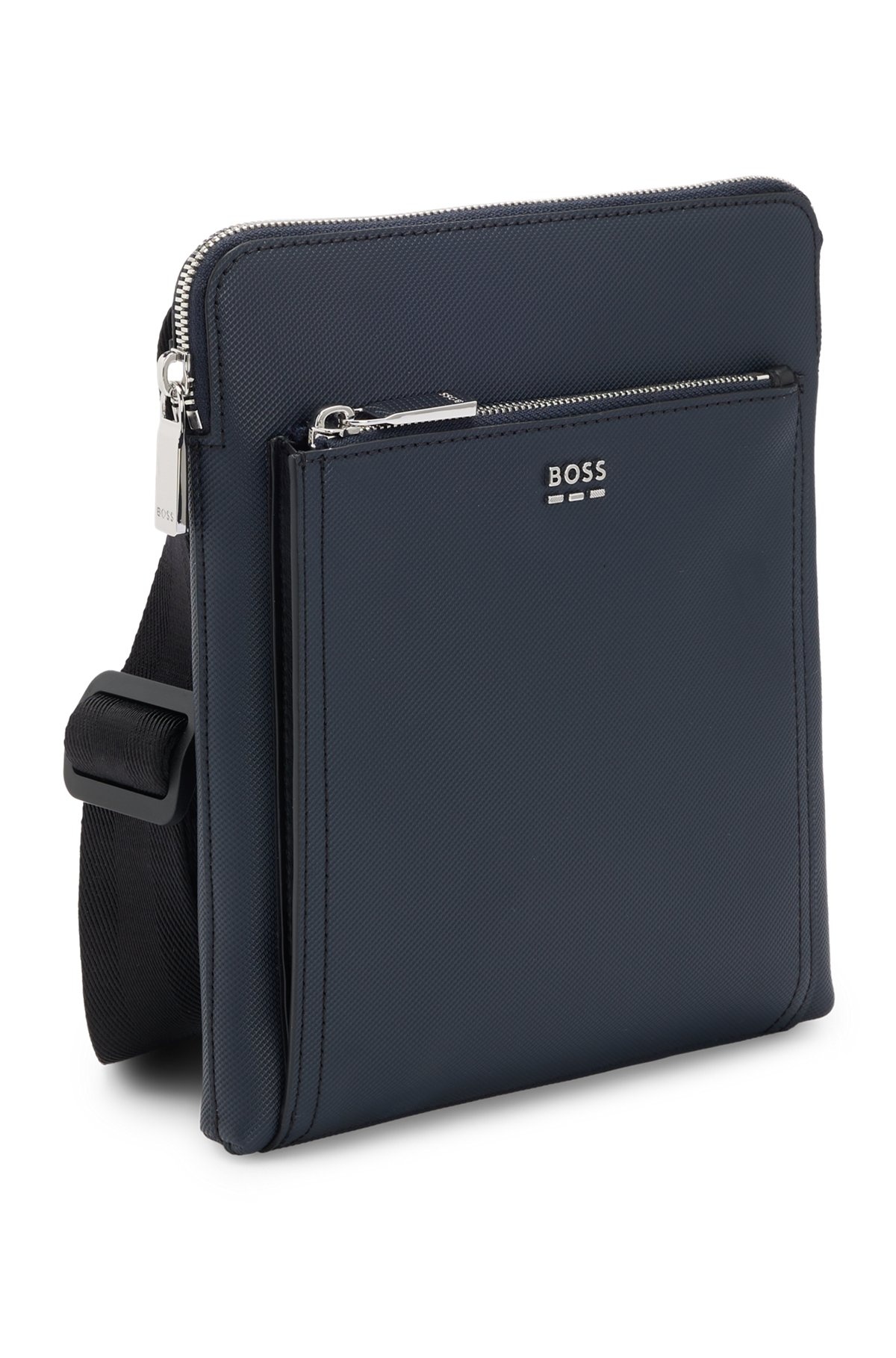 TEXTURED ENVELOPE BAG WITH LOGO HARDWARE - 5