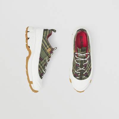 Burberry Check Cotton Arthur Sneakers outlook