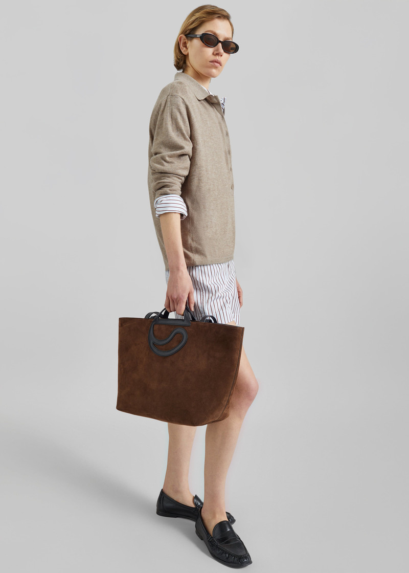 Coperni C Cabas Suede Bag - Brown 3