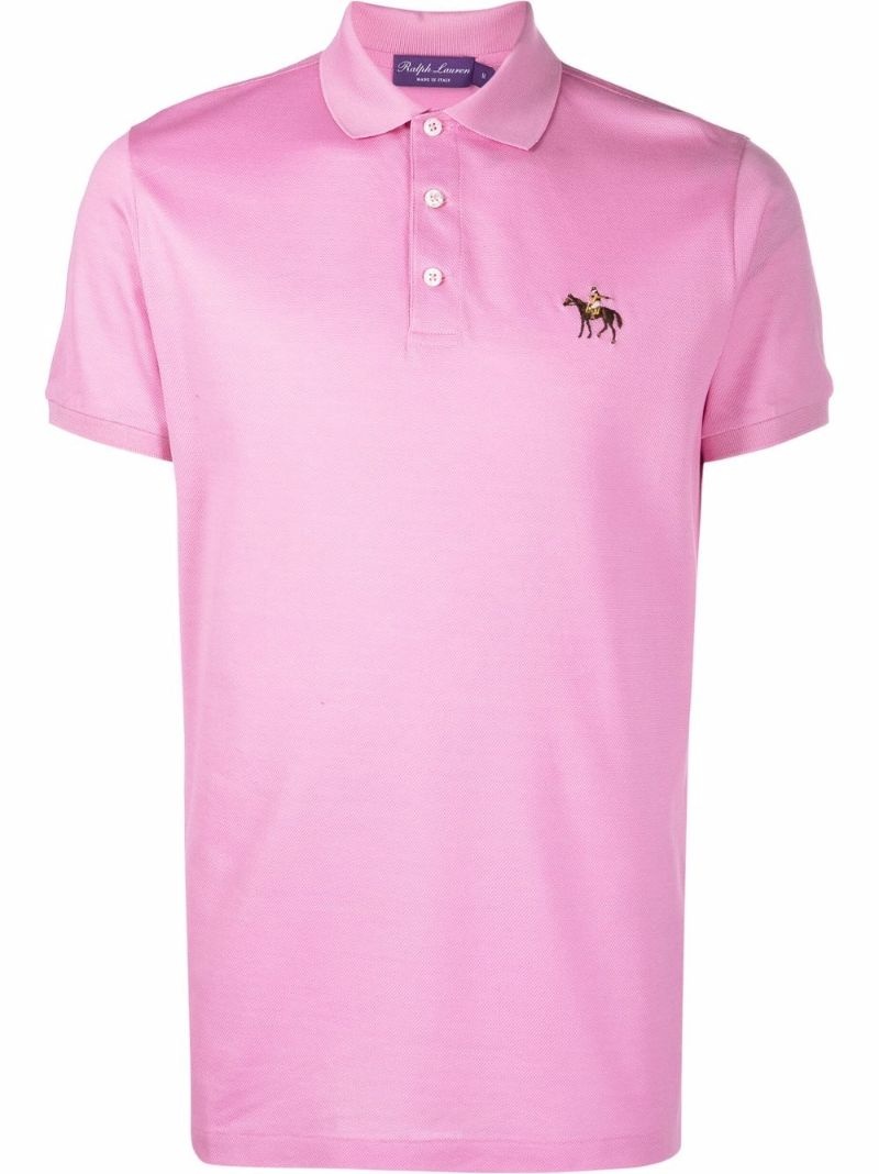 Standing Horse embroidered polo shirt - 1