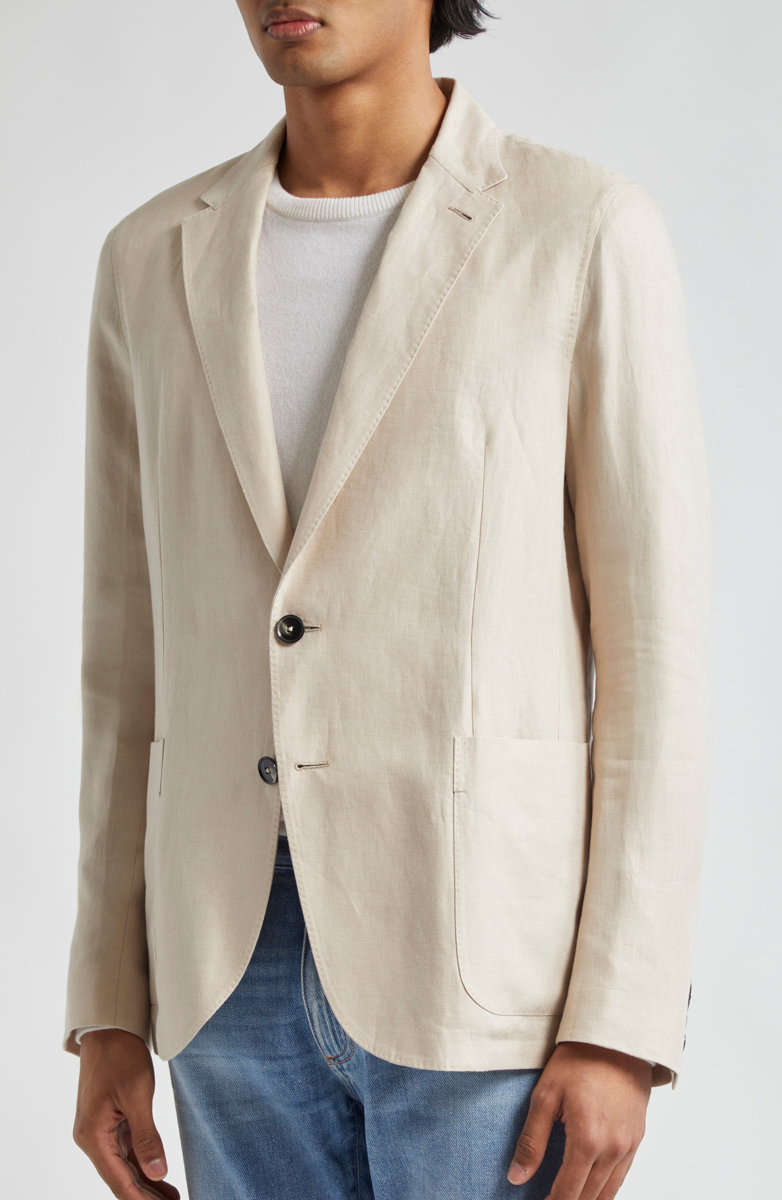 Oasi Deconstructed Linen Sport Coat - 4