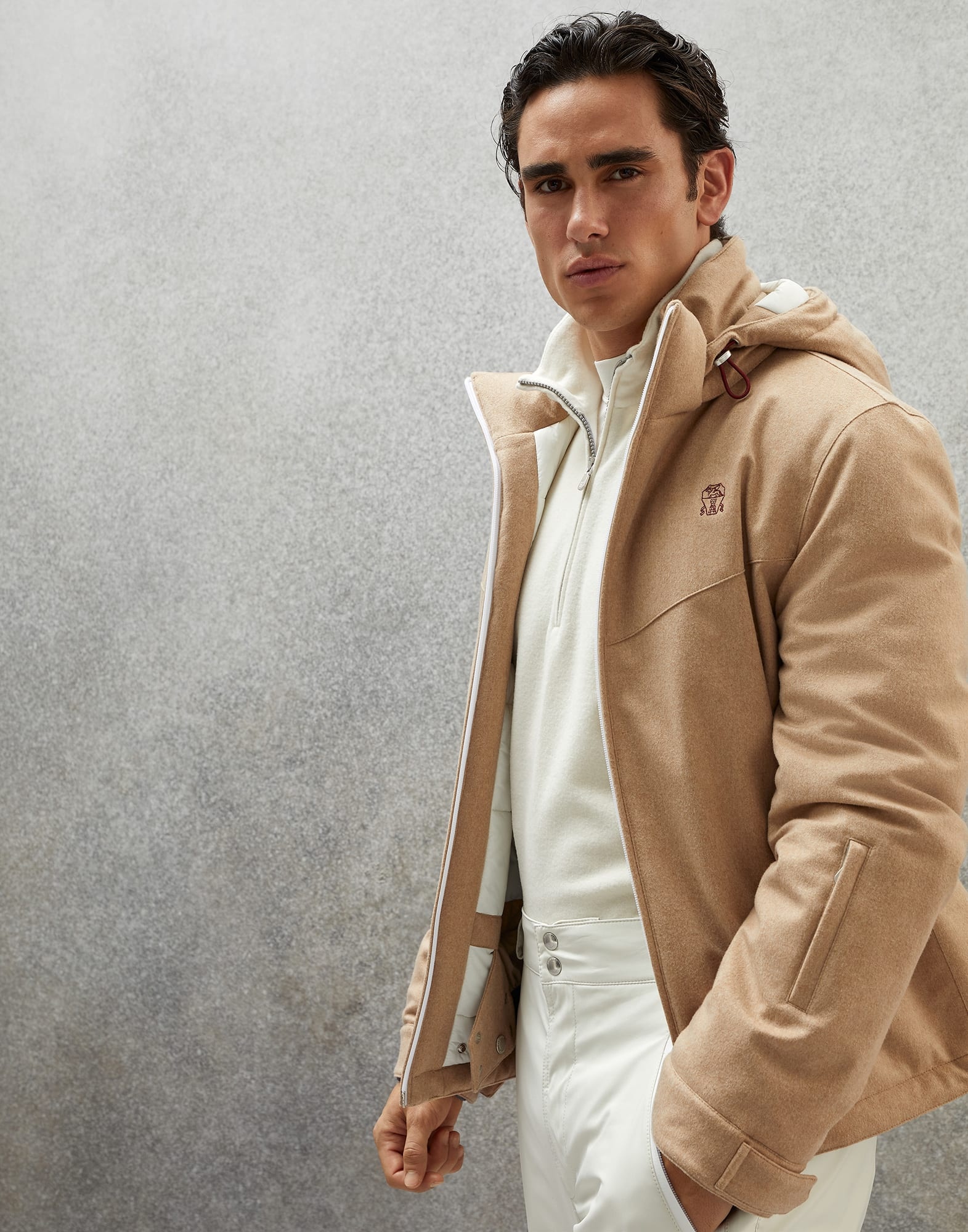 Bonded wool flannel Mountain parka with Thermore® padding - 4