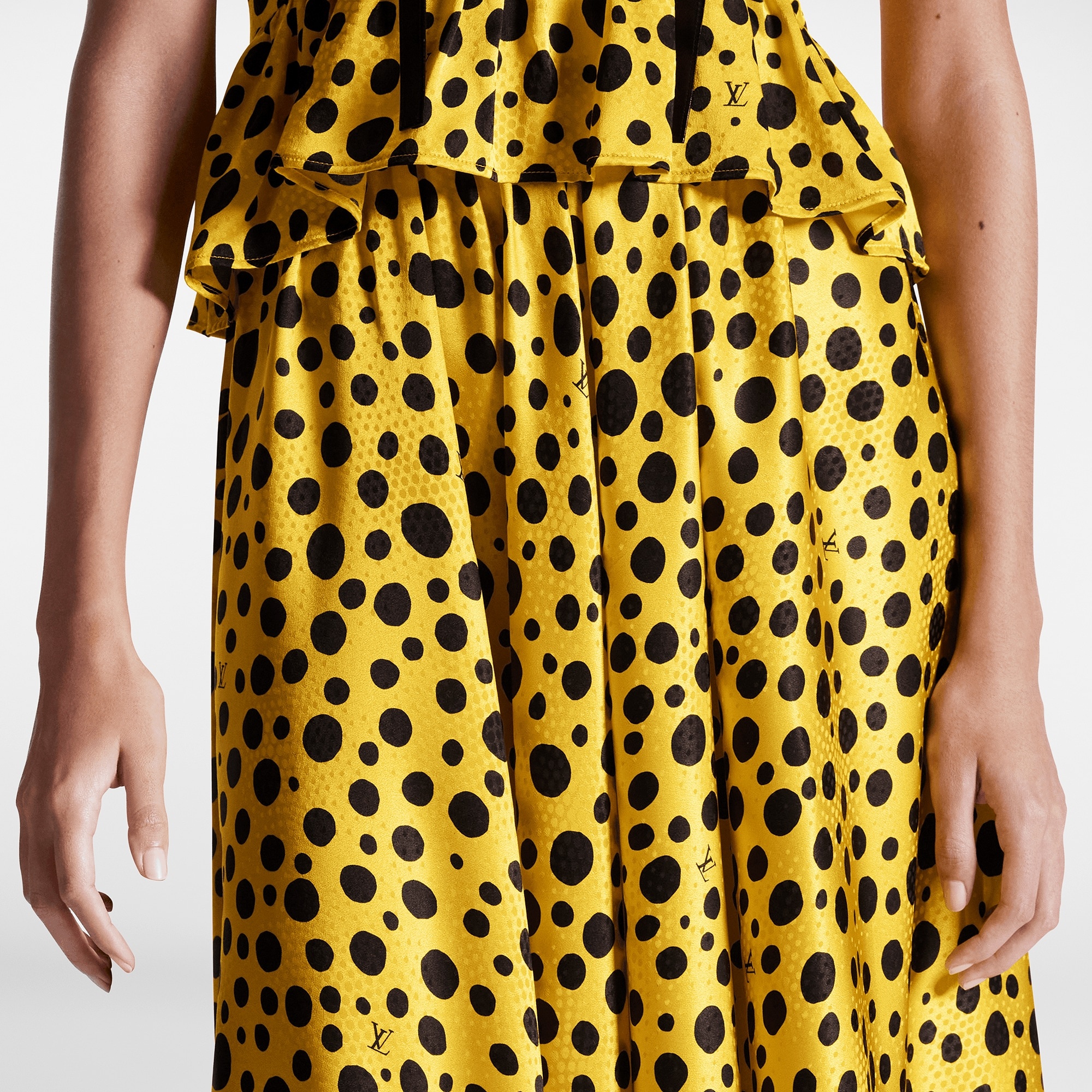 LV x YK Infinity Dots Midi Skirt - 4