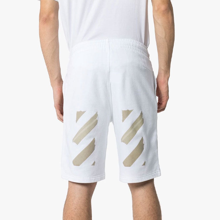 Off-White Logo Printing Sports Shorts White OMCI006R20E300020148 - 4
