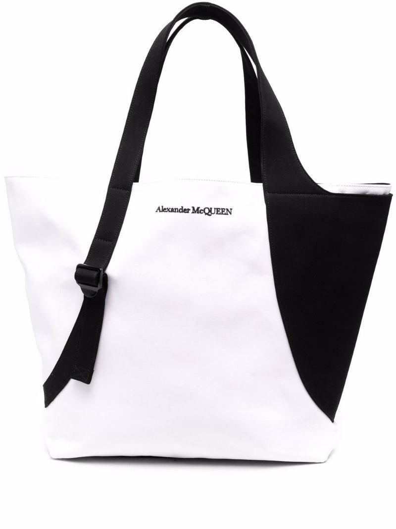 colour-block tote bag - 1