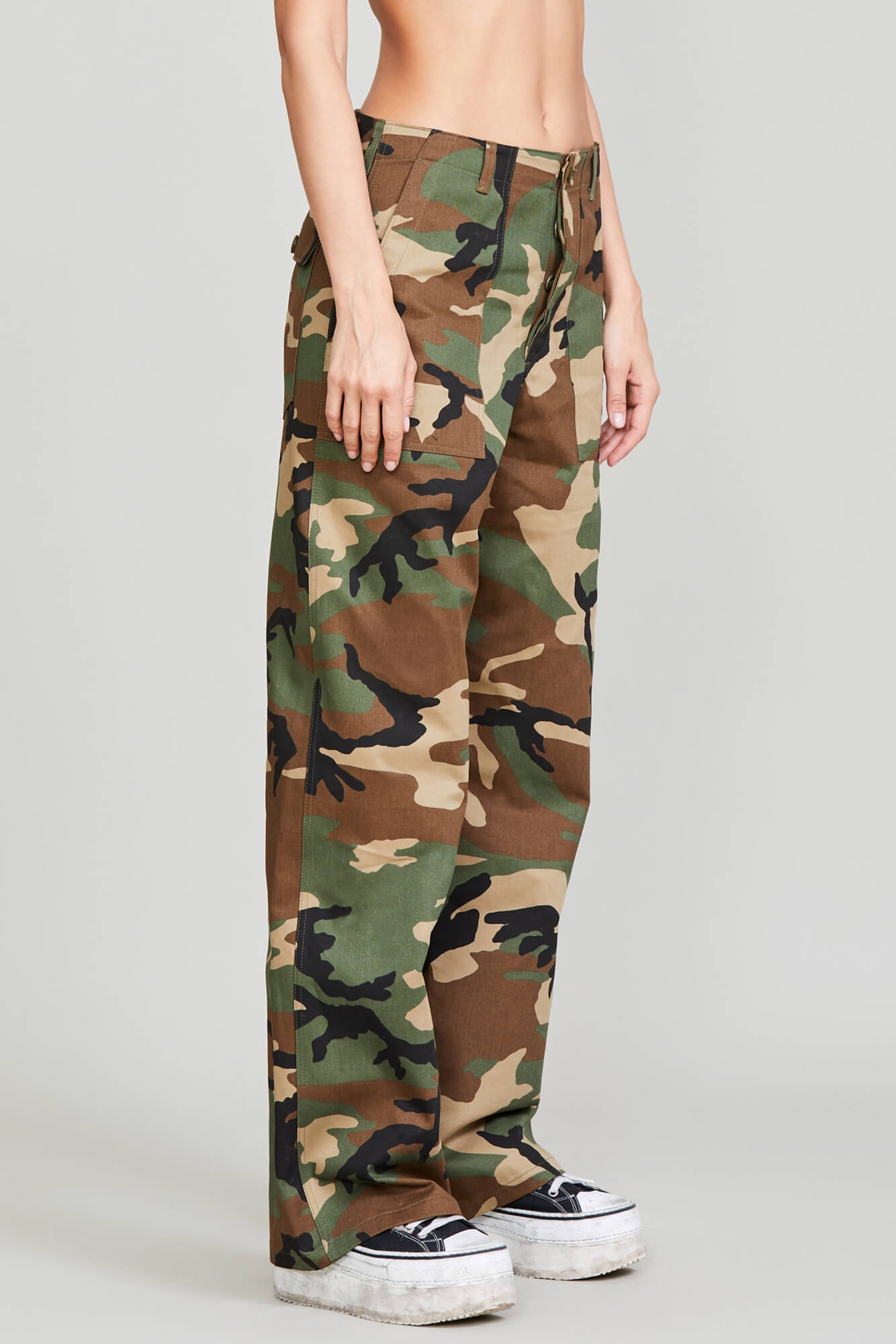 WIDE LEG UTILITY PANT - CAMO - 2