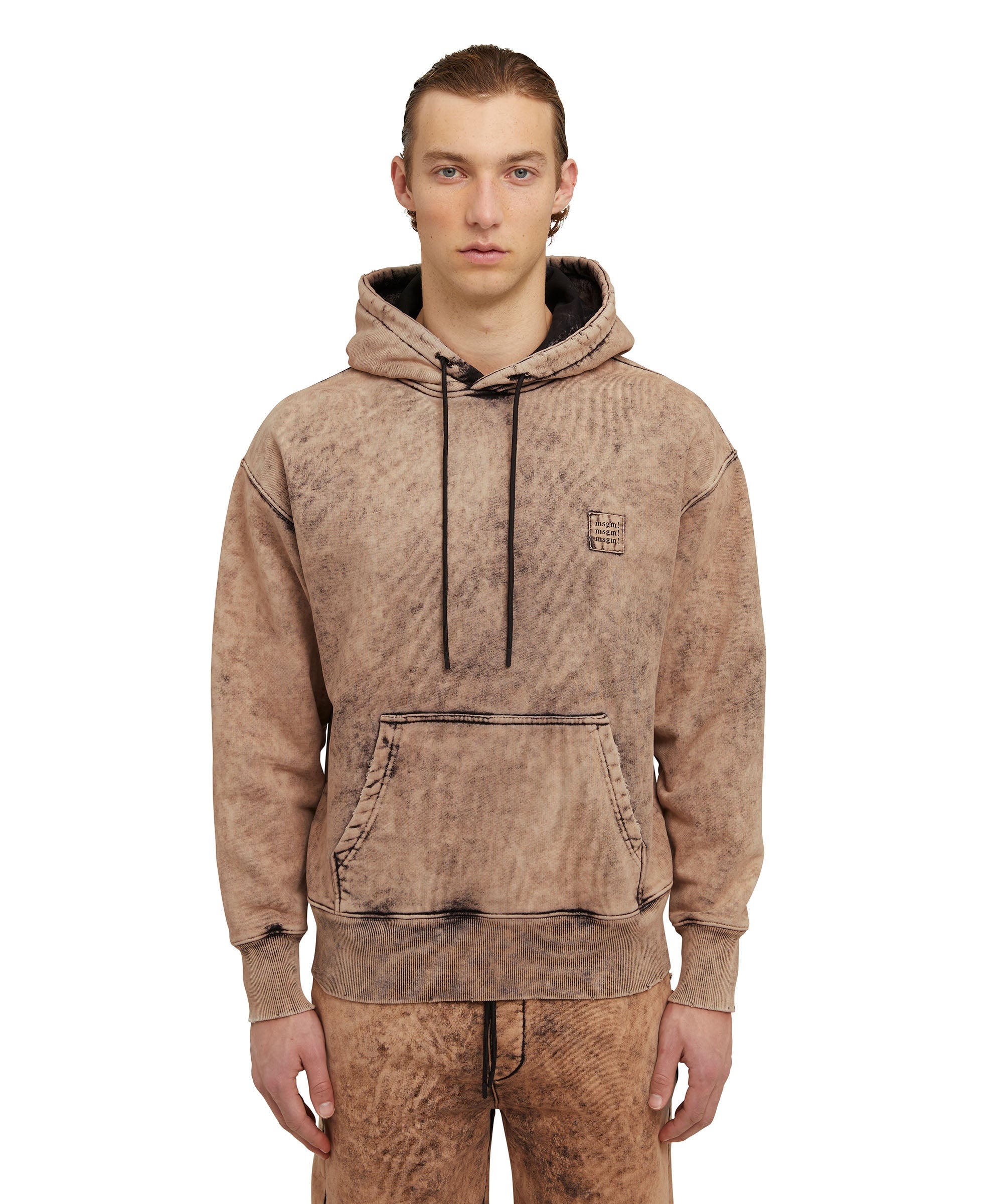 Cotton sweatshirt with marbled effect - 2