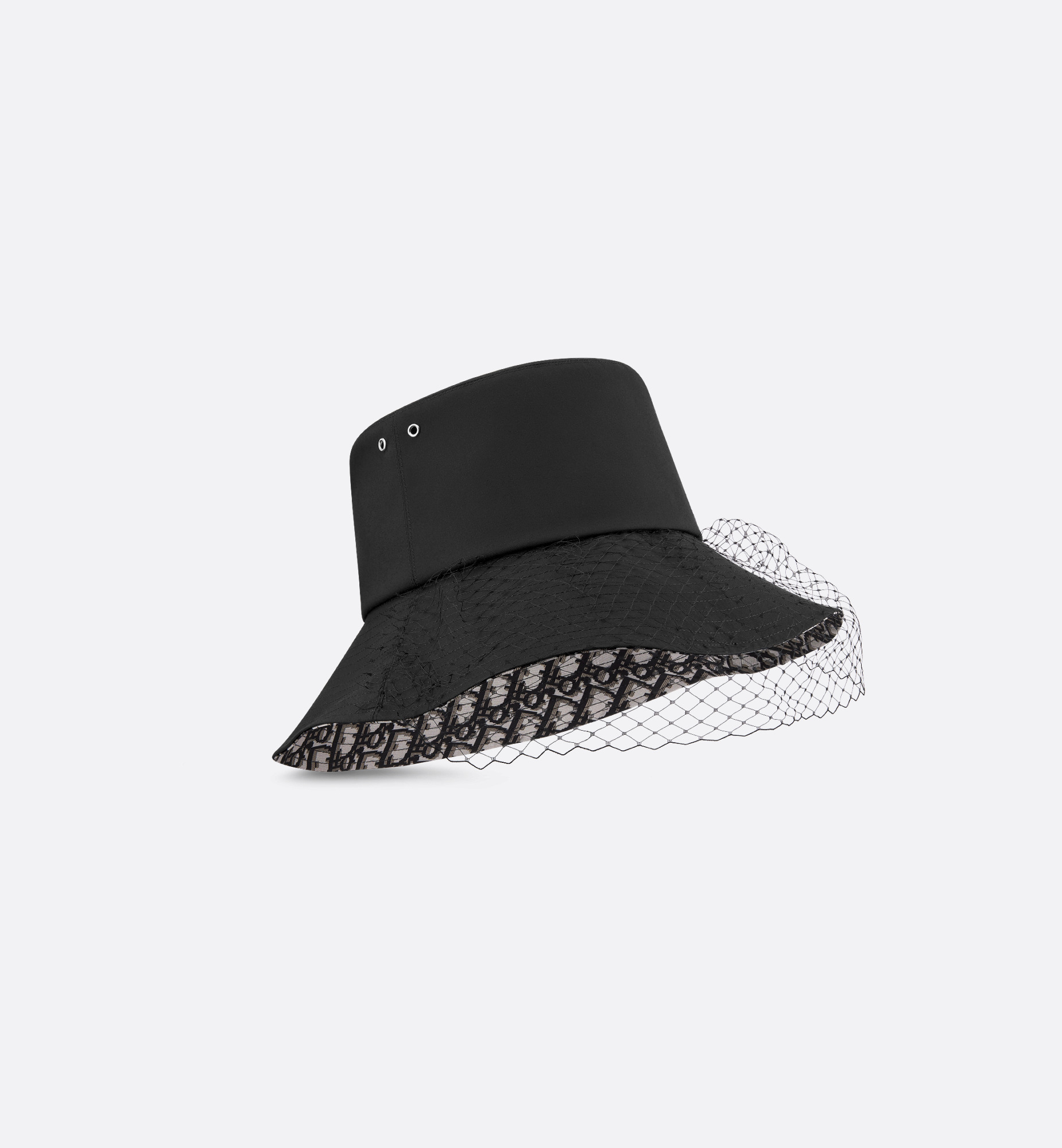 Teddy-D Large Brim Bucket Hat with Veil - 3