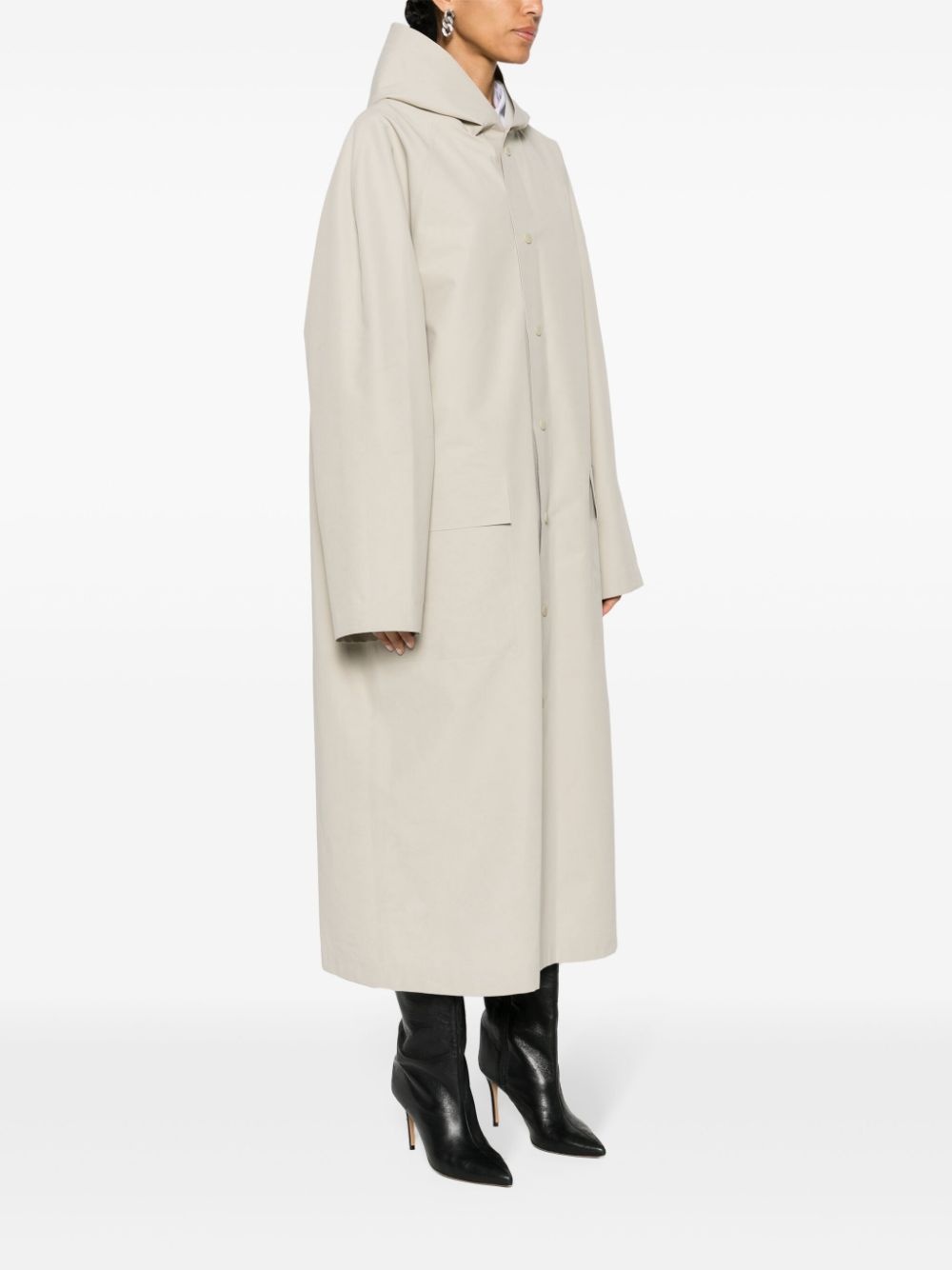 panelled hooded coat - 3