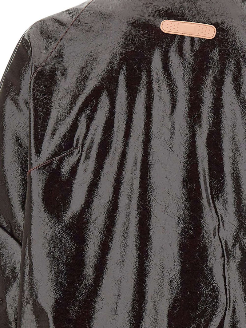 Leggenda Due embroidered logo striped jacket 5