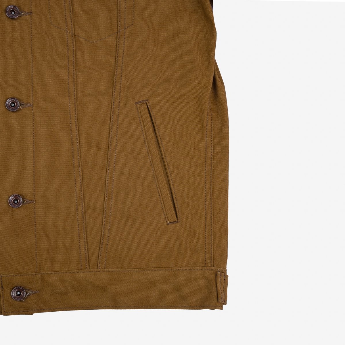 IHJ-133-BRN 10oz TC Duck Modified Type III Jacket - Brown - 11