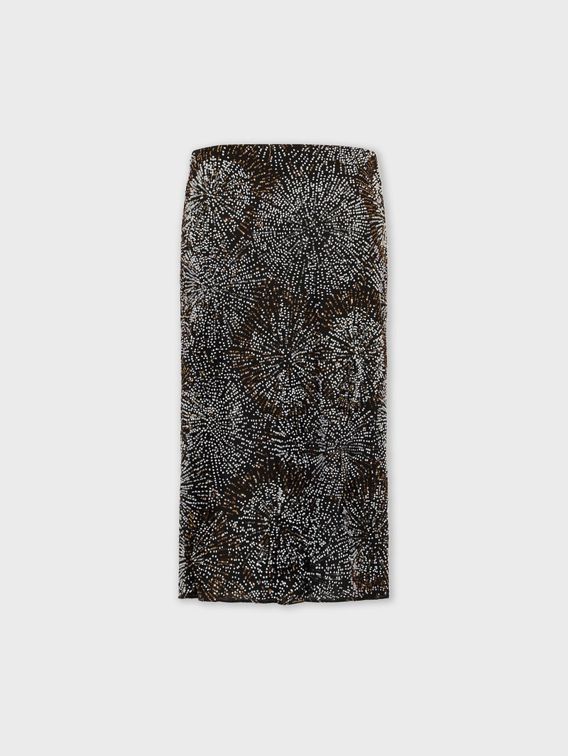 CREPE SKIRT WITH PEARL EMBROIDERY 1