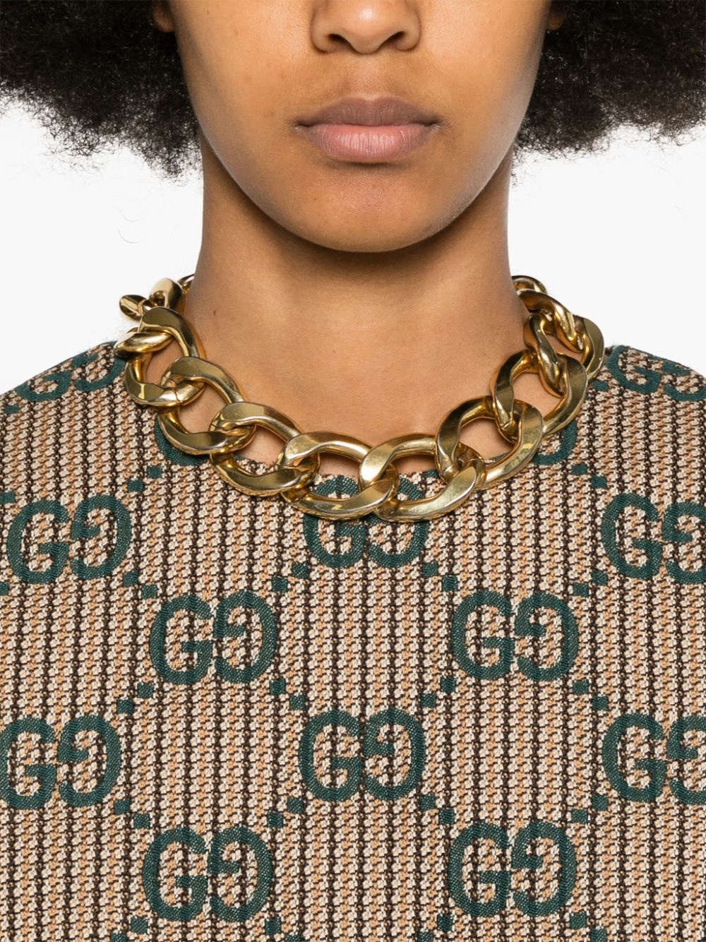 GG-jacquard wool dress - 5