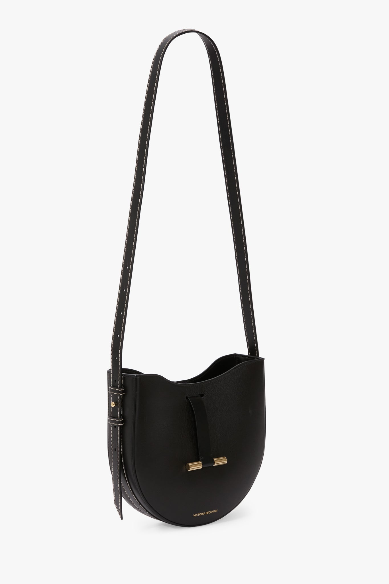 Dia Crossbody Bag In Black Smooth Leather - 3