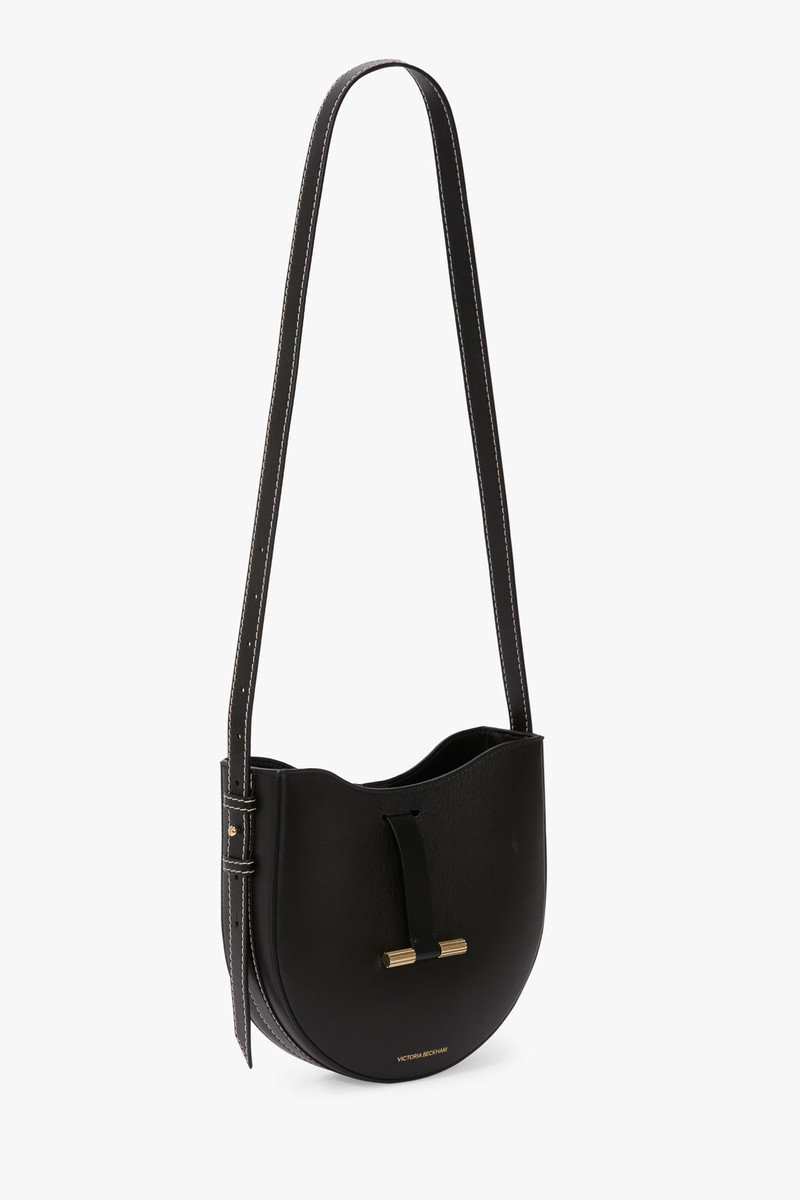 Dia Crossbody Bag In Black Smooth Leather 3