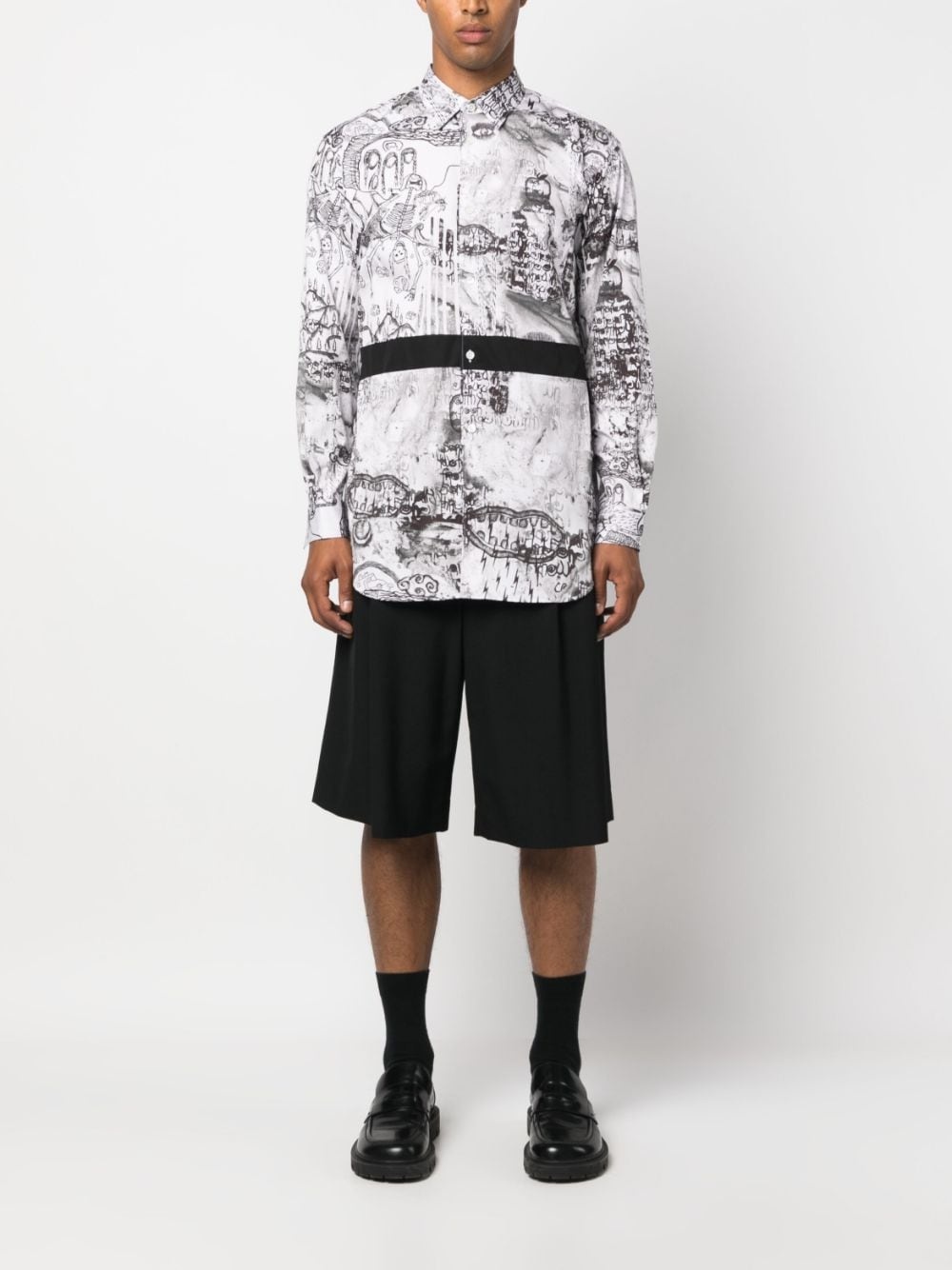 graphic-print long-sleeve shirt - 2
