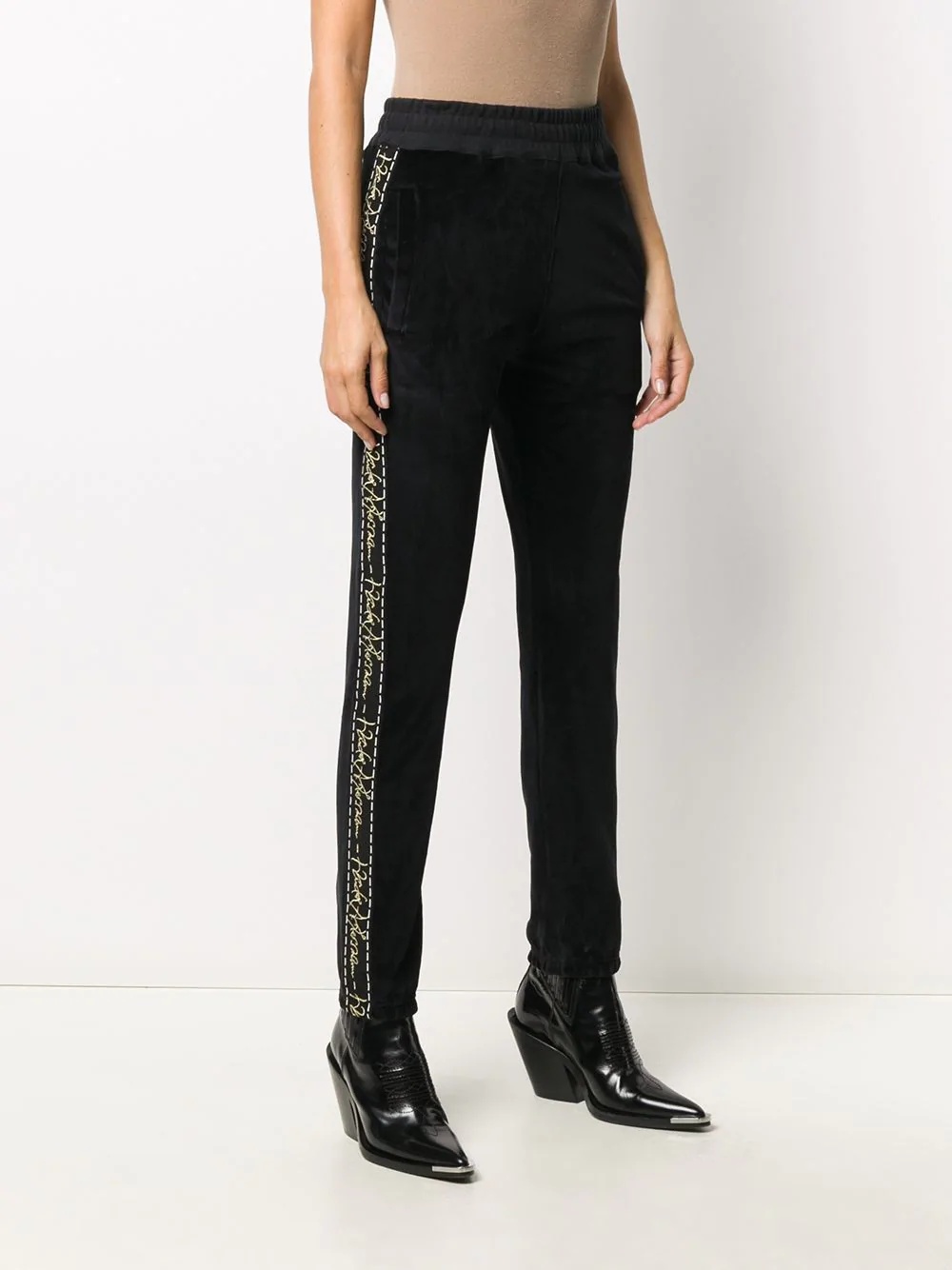 logo trim trousers - 3