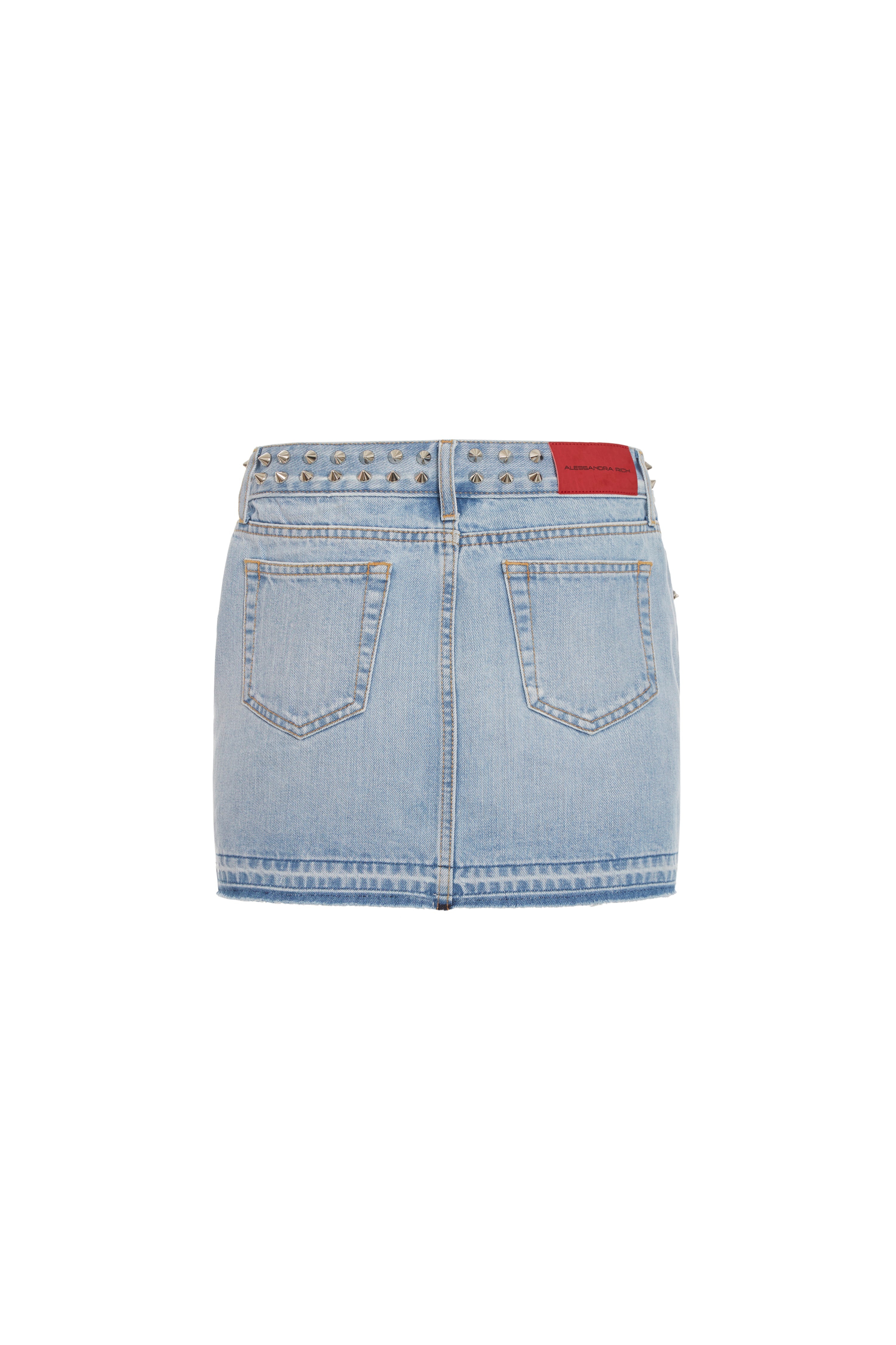 ミニスカート ALESSANDRA RICH Women Mini Skirts FAB3459 1665 GREY ALESSANDRA RICH Pinstriped wool-blend mini skirt | THE OUTNET