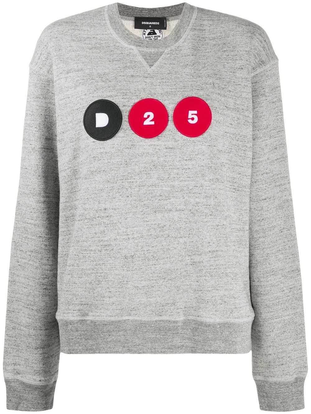 logo-patch cotton sweatshirt - 1