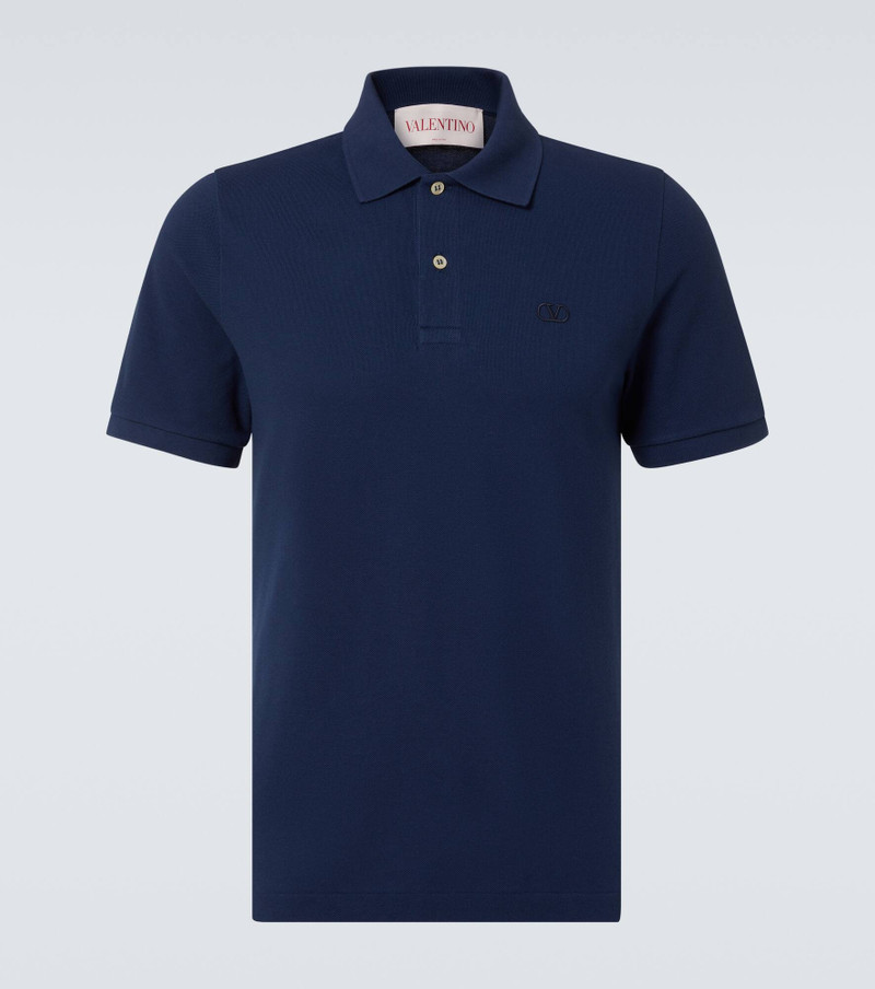 VLogo Signature cotton piqué polo shirt - 1
