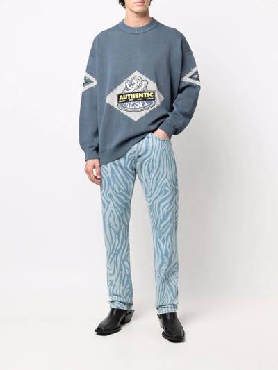 Diesel K-RANCHO jacquard-logo jumper outlook