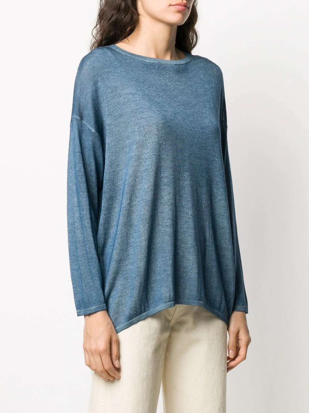 drop-shoulder knitted jumper - 3