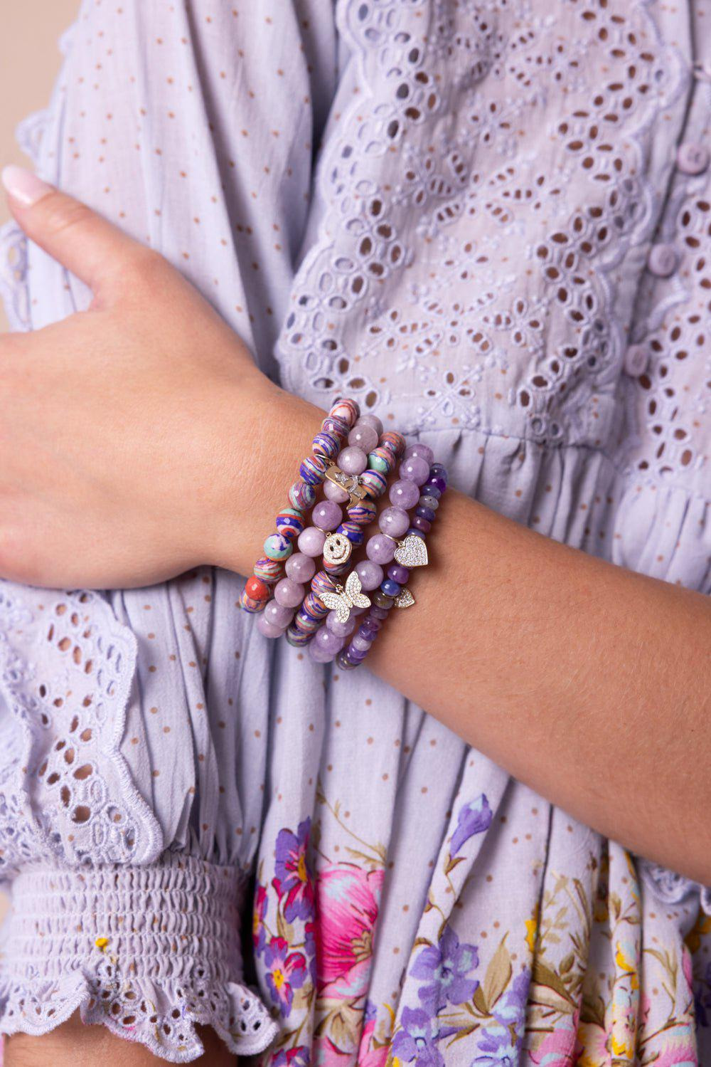 Butterfly Bead Charm Bracelet - 3