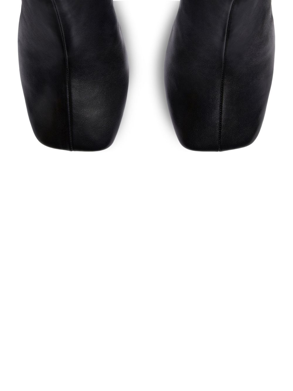 leather square-toe ankle boots - 3