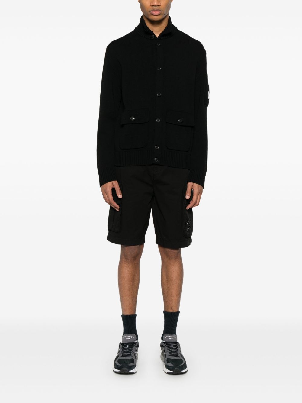 Lens-detailed cardigan - 2