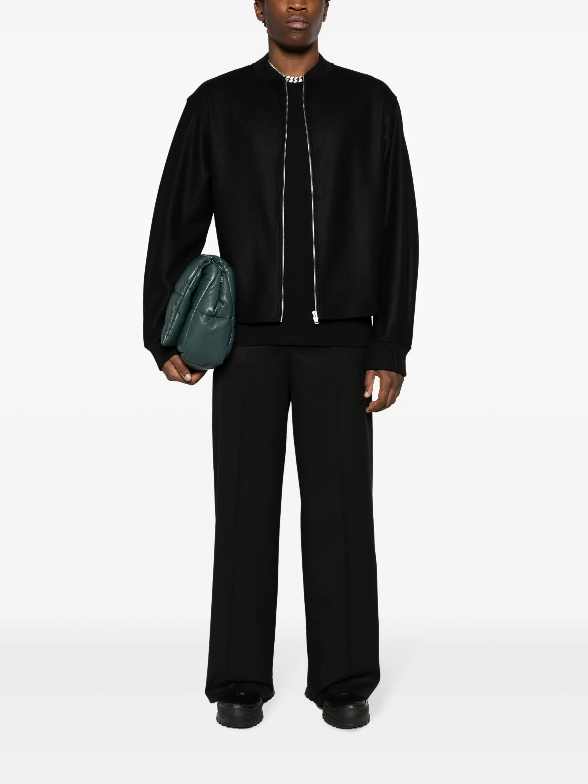 Jil Sander Band-collar Wool Bomber Jacket - 5