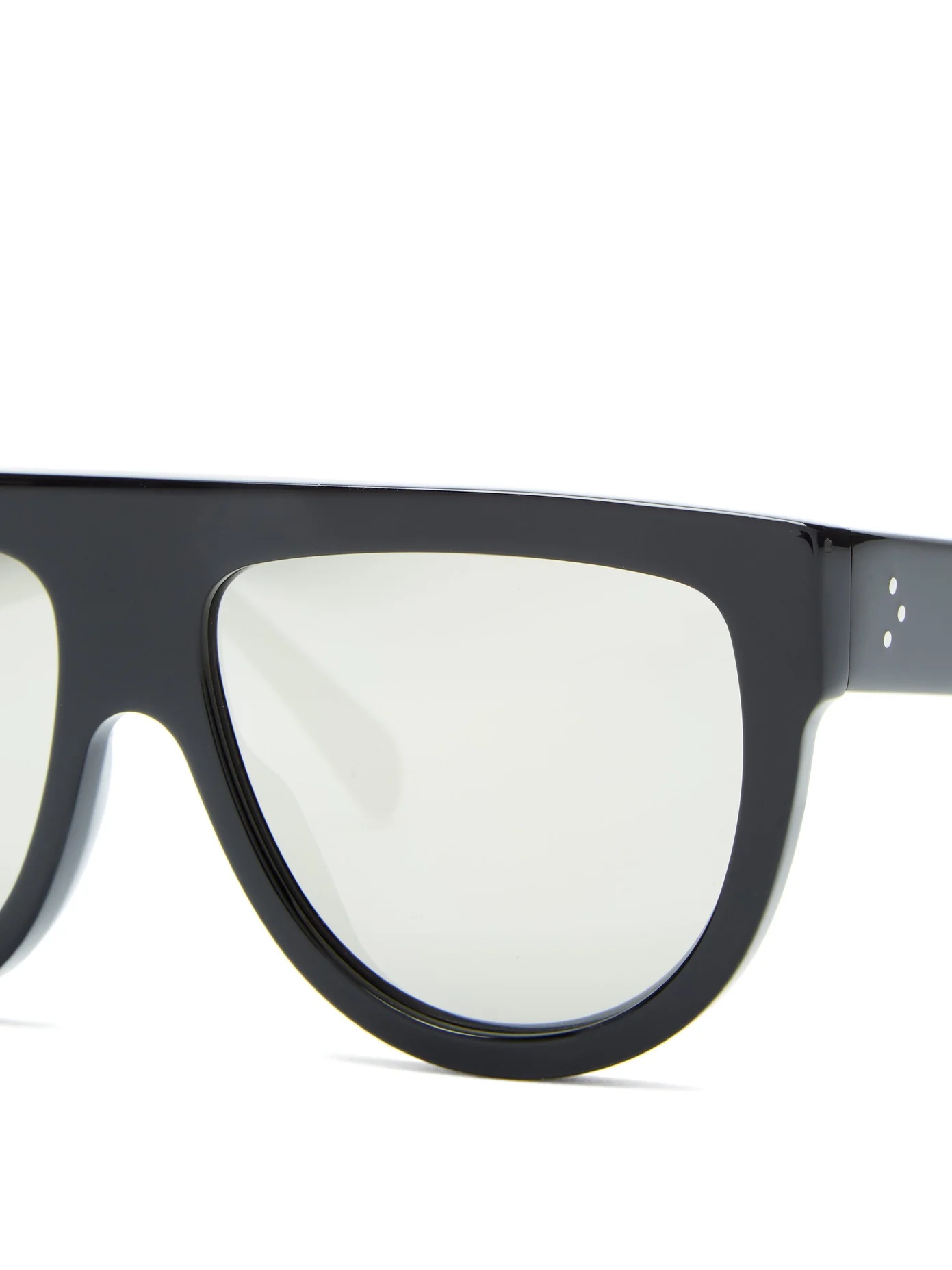 Mirrored flat-top acetate sunglasses - 6