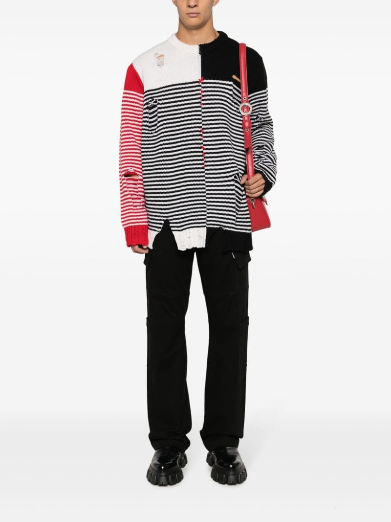CHARLES JEFFREY LOVERBOY Mega Shred distressed jumper outlook