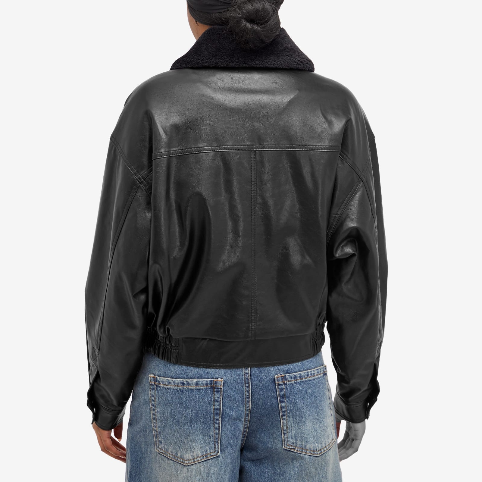 Low Classic Faux Leather Short Jacket - 3