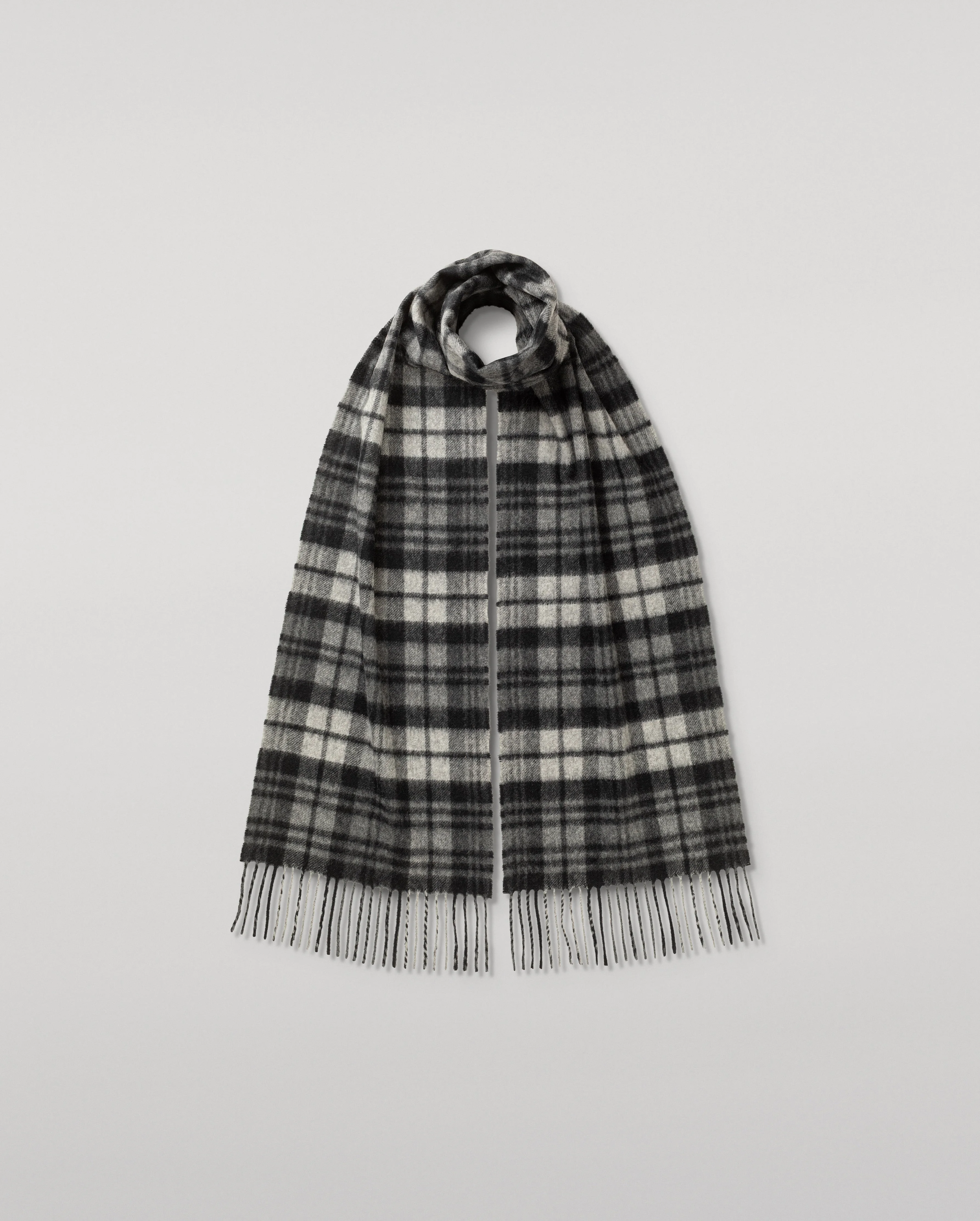 Grey Watch Dress Tartan Cashmere Scarf - 1