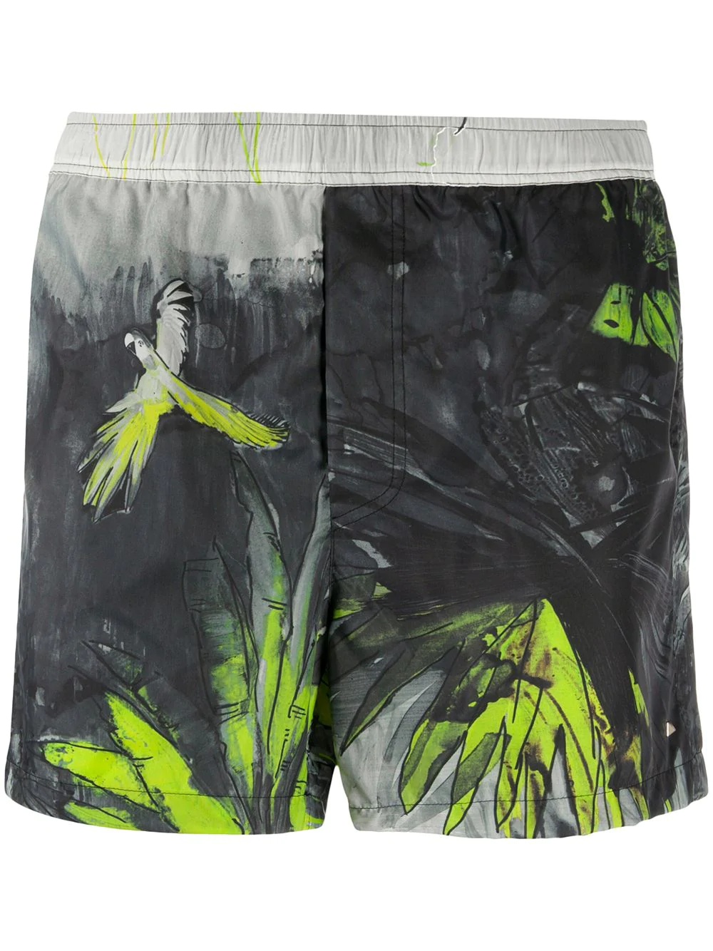 tropical print swim shorts - 1