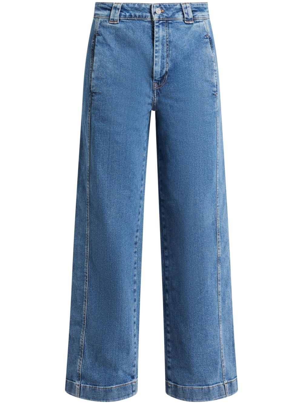 stretch-denim wide-leg jeans - 1