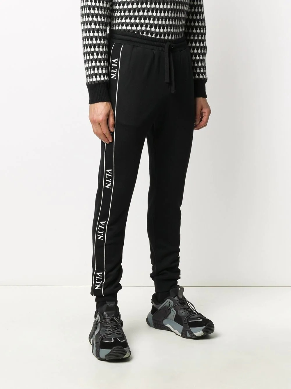 logo tape track trousers - 3