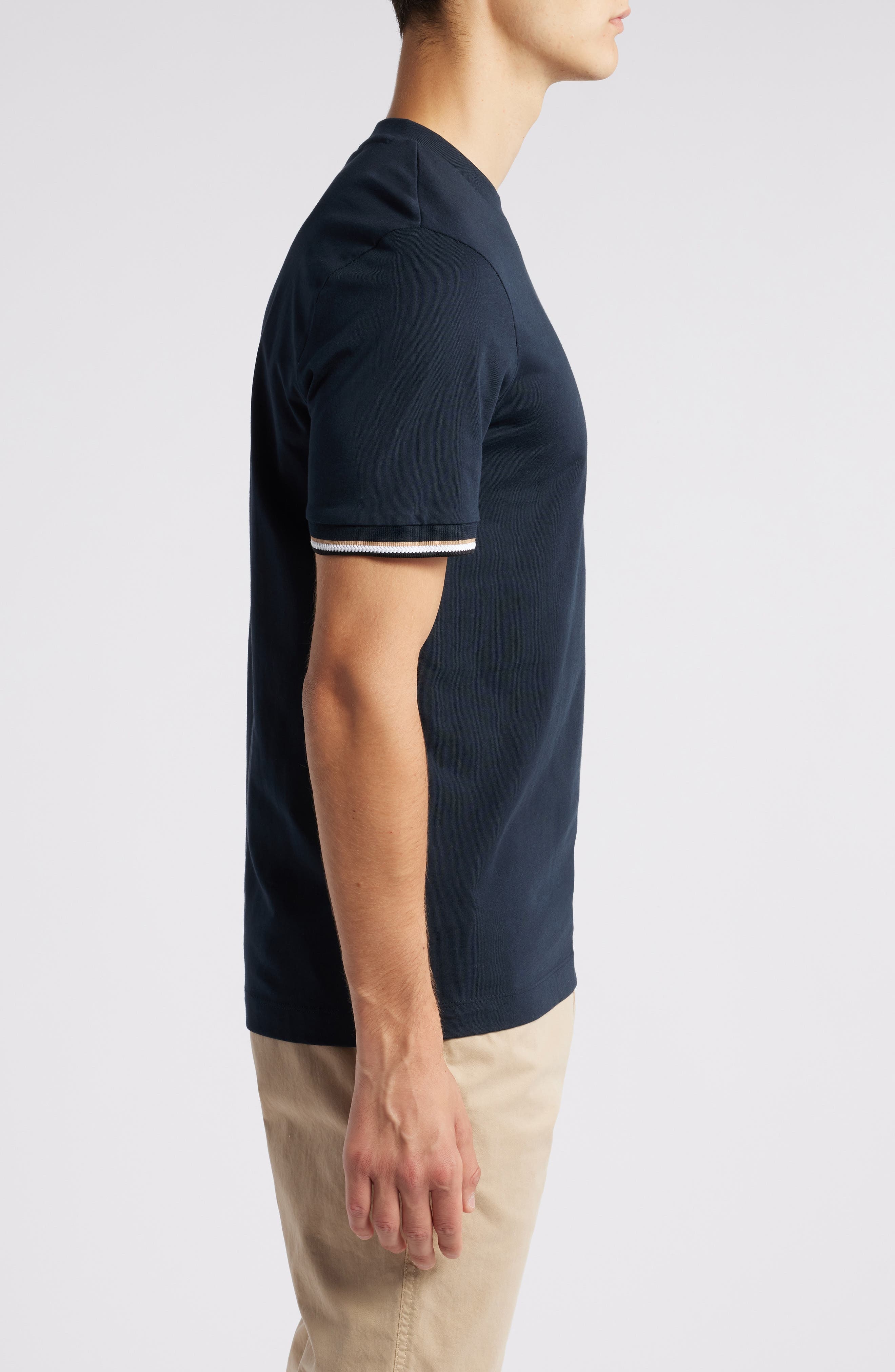 BOSS Thompson Cotton T-Shirt in Dark Blue at Nordstrom - 3