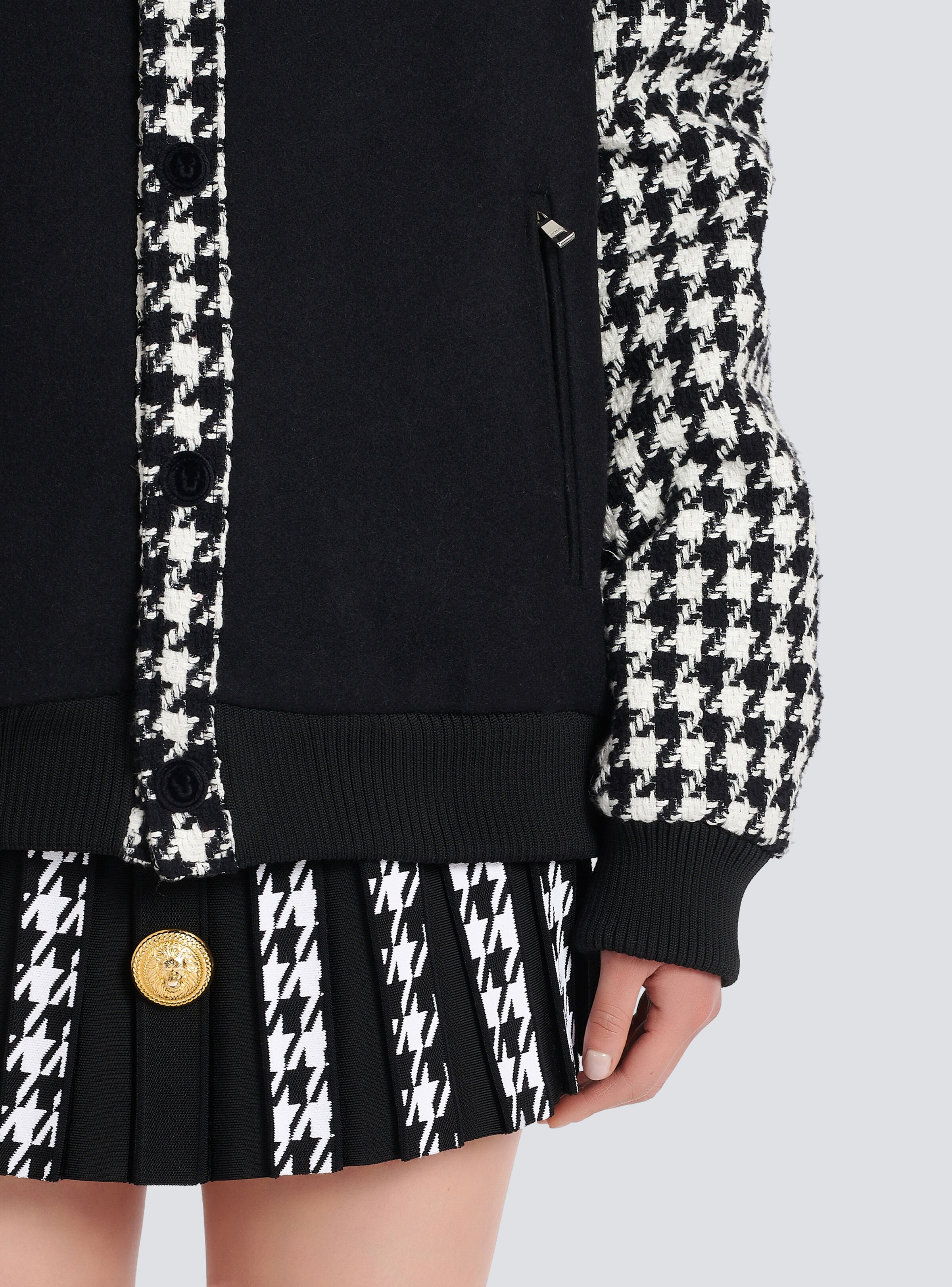 Unisex - Bomber jacket with houndstooth pattern - 8
