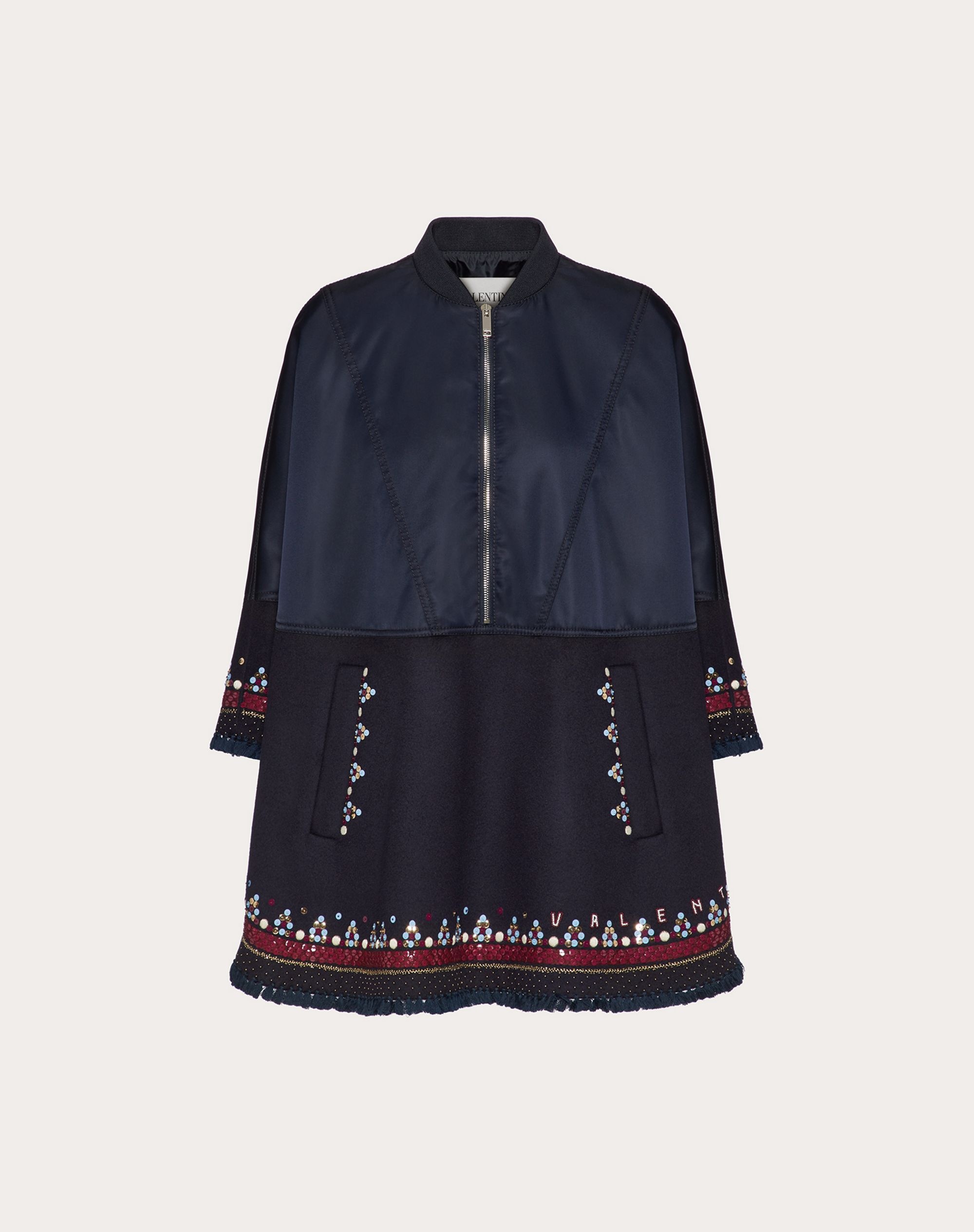 EMBROIDERED COMPACT DRAP CAPE - 1