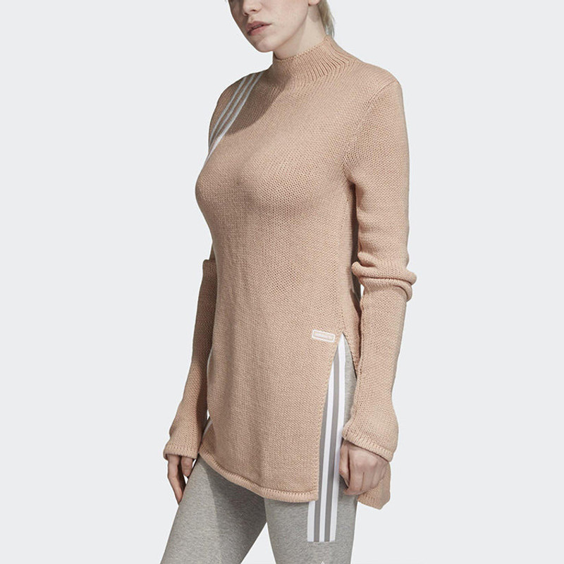 (WMNS) adidas originals Tlrd Side Forked Pullover Wool Sweater Pearl Pink FN2795 5
