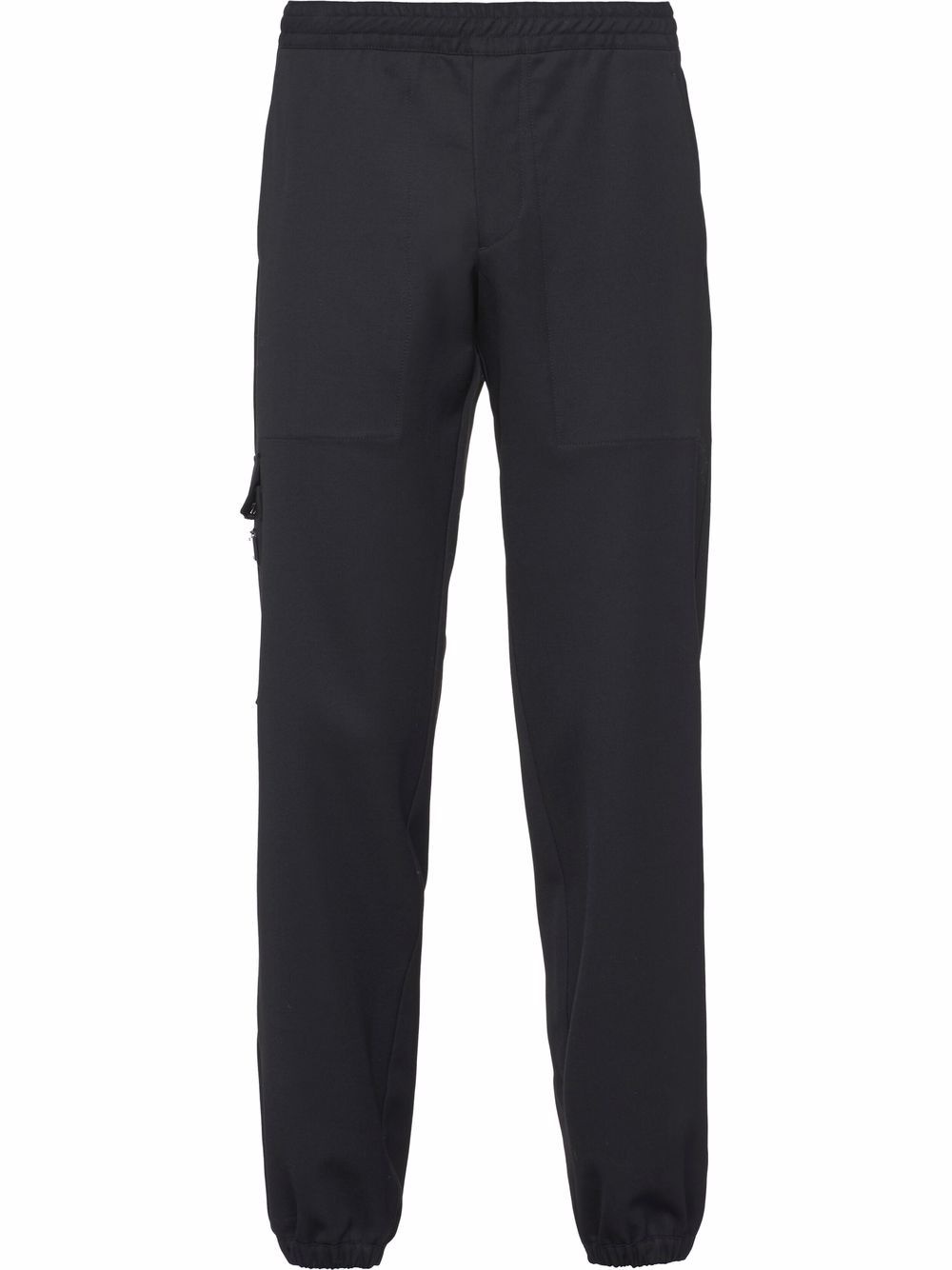 tapered wool track trousers - 1
