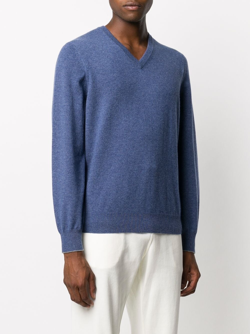 V-neck cashmere jumper - 3